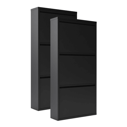 Zwarte schoenenkasten van CEHA HOME (set van 2)