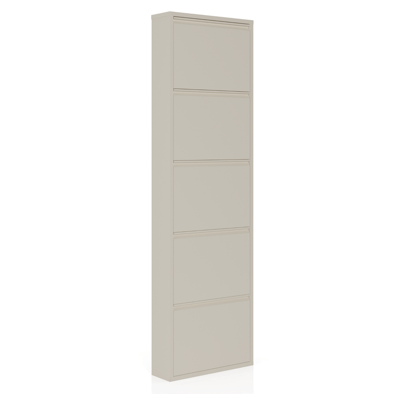 Soft Beige schoenenkast 5 vakken