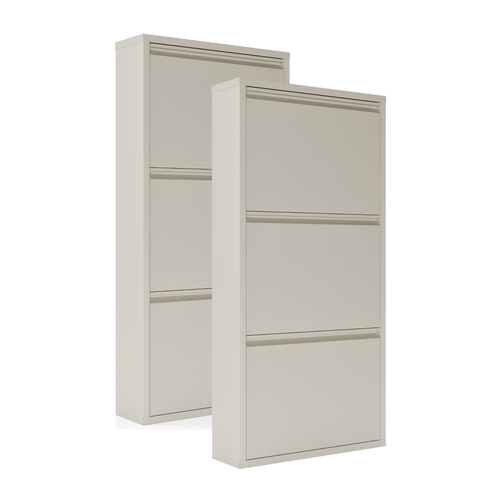 Schoenenkast set Bodi 3 vakken Soft Beige