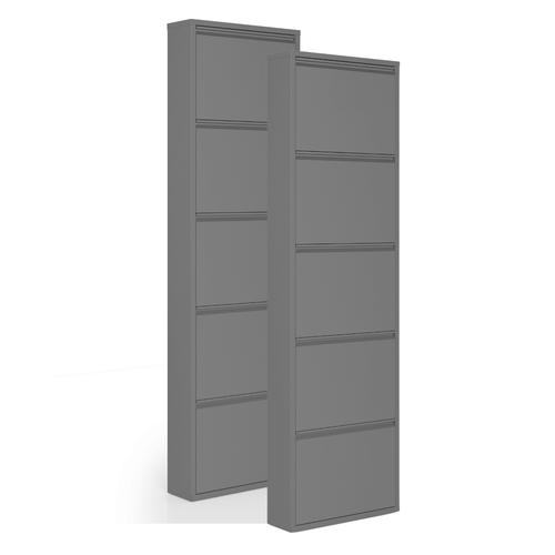 Schoenenkast BodiClay Grey set van 2