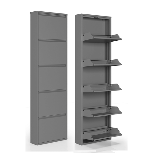 Schoenenkast Bodi grijs (Set van 2)