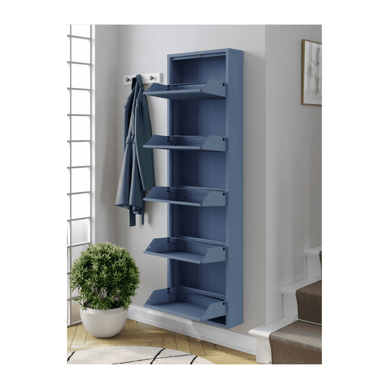Schoenenkast Bodi 5-vaks Ocean Blue