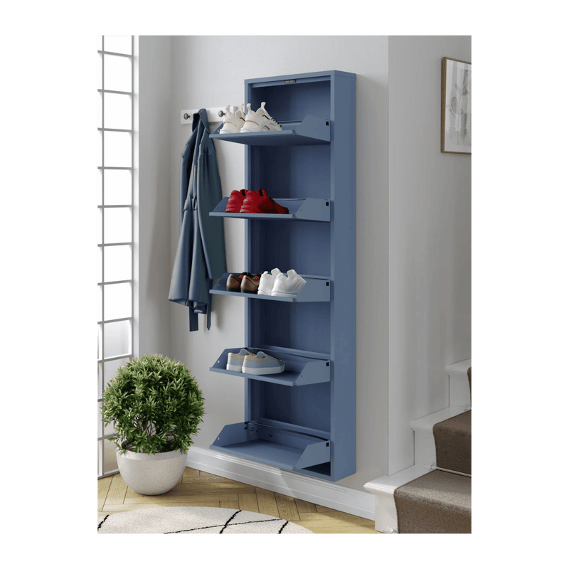 Schoenenkast Bodi 5-vaks Ocean Blue (set van 2)